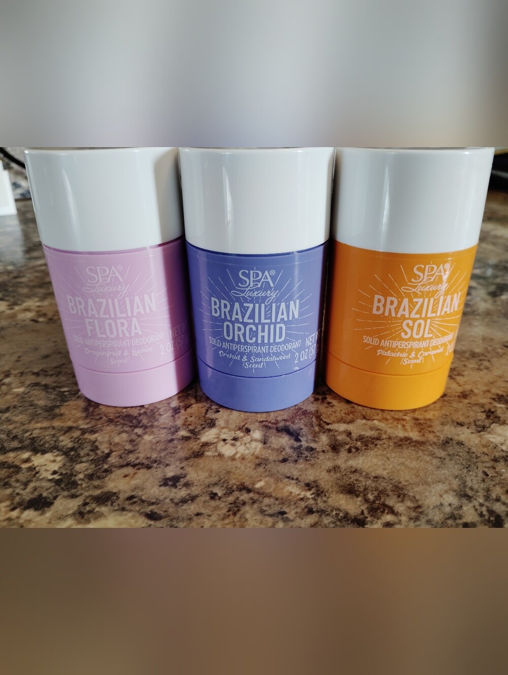 SPA Luxury Brazilian Solid Antiperspirant Trio - Floral, Orchid, Sol.New